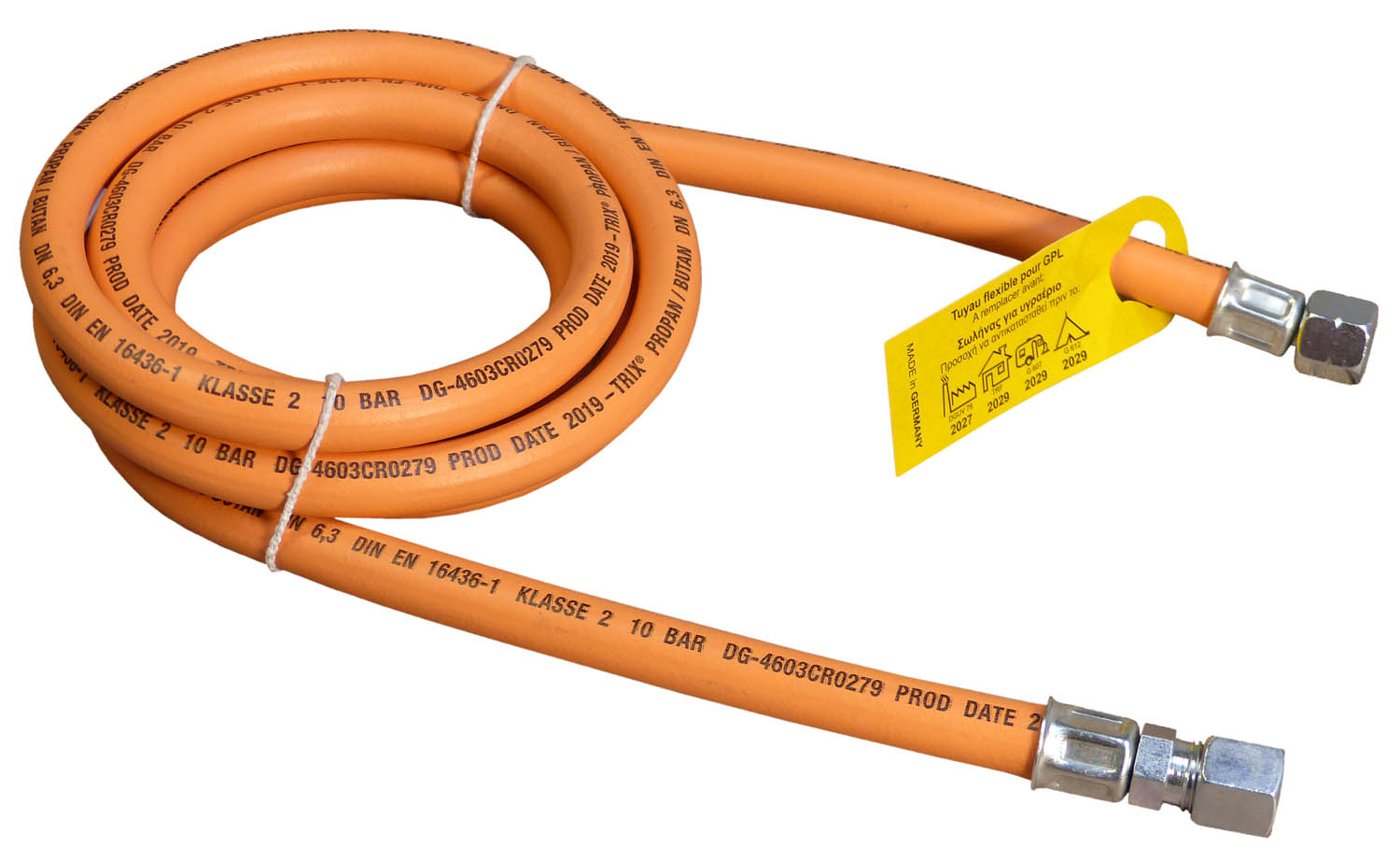 Gasschlauch 150 cm, beidseitig 1/4“lks