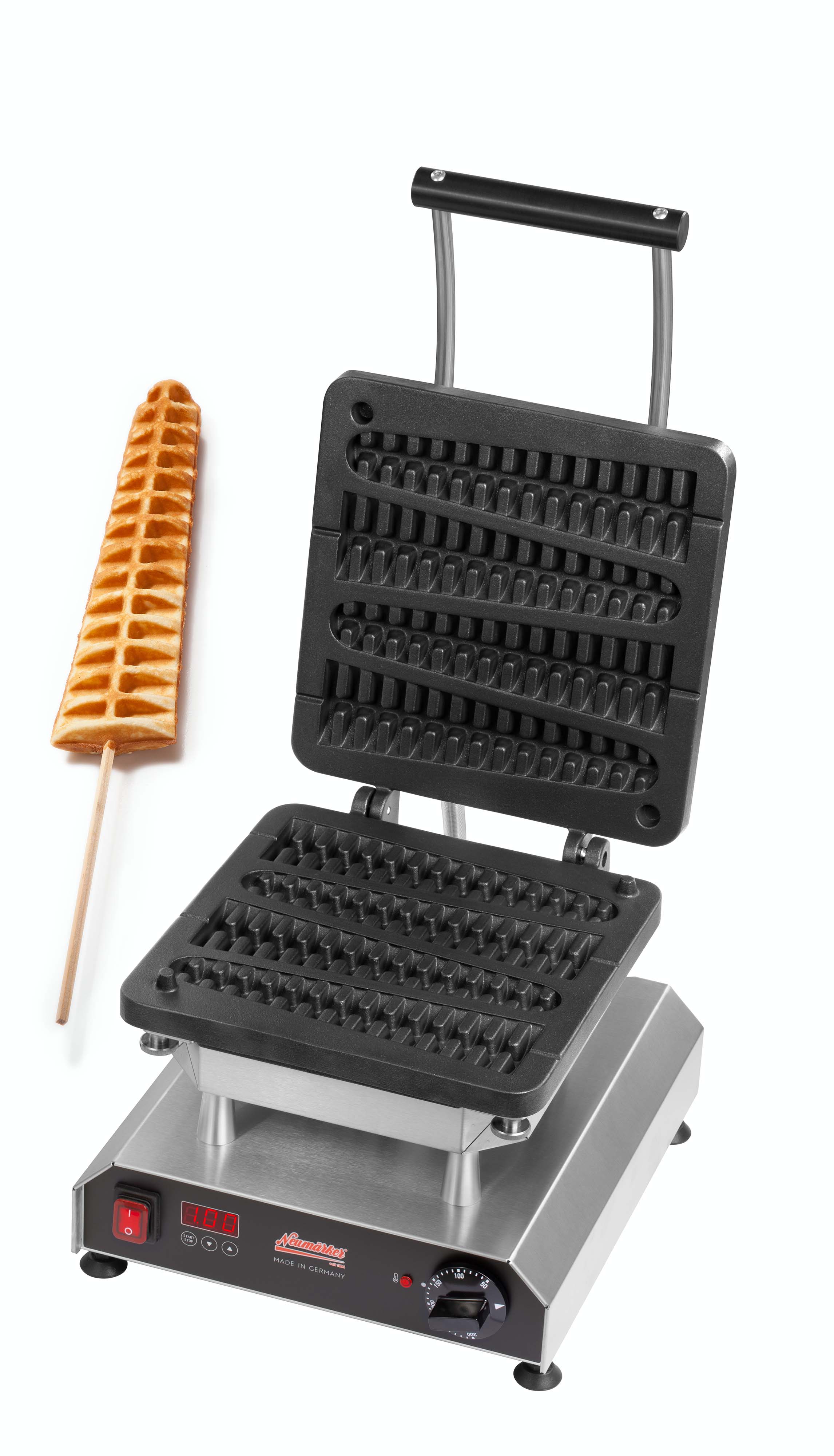 Neumärker Waffeleisen Thermocook® inkl. Lolly-Waffel Wechselplatten (Gusseisen)