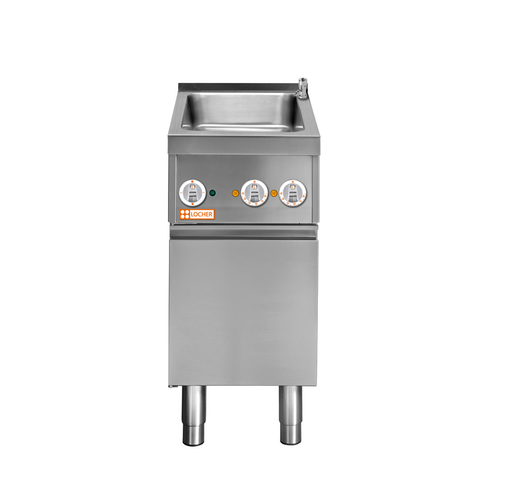 LOCHER 227640 Elektro-Wasserbad GN 1/1  - mit Teller-Wärmeschrank und Festanschluss