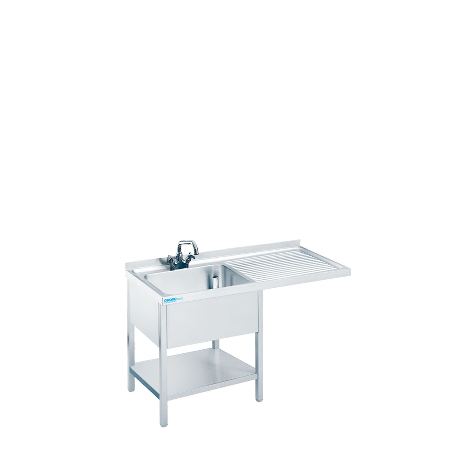 CHROMOnorm Edelstahl Spülcenter mit 1 Becken mit Zwischenboden - verschiedene Ausführungen