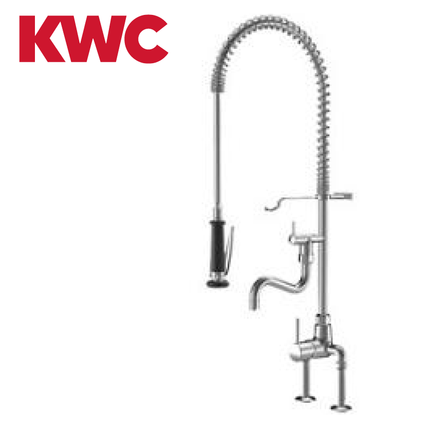 KWC 24.503.116.000 Gastro Geschirrbrause mit Schwenkauslauf Doppelrohr nieder