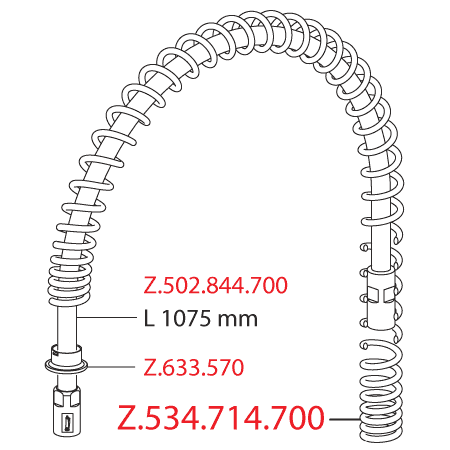 KWC Tragfeder aus Edelstahl Z.534.714.700 für Gastro-Brausearmaturen