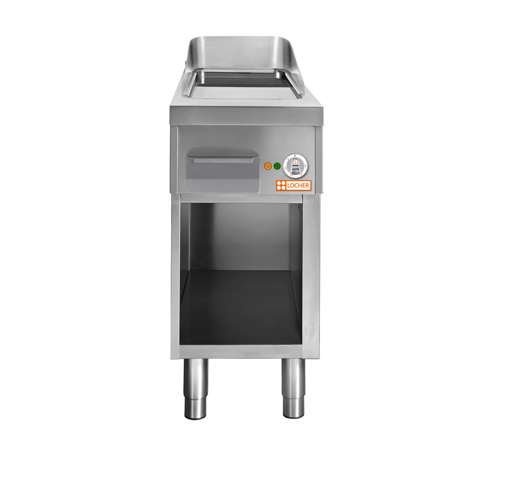 LOCHER 228400 Elektro-Bratplatte 400 - Bratfläche hartverchromt, glatt