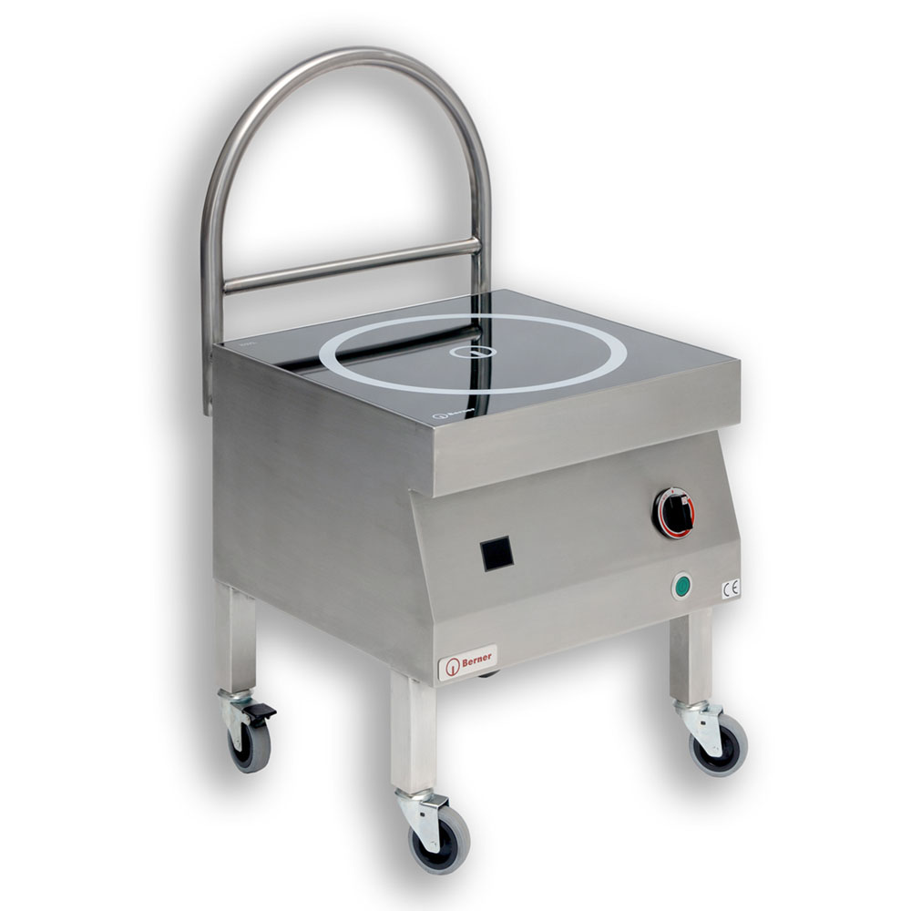 Berner BIHK9ITC Induktions-Hockerkocher mit 9.000 Watt und 35 cm Topfspule mit ITC