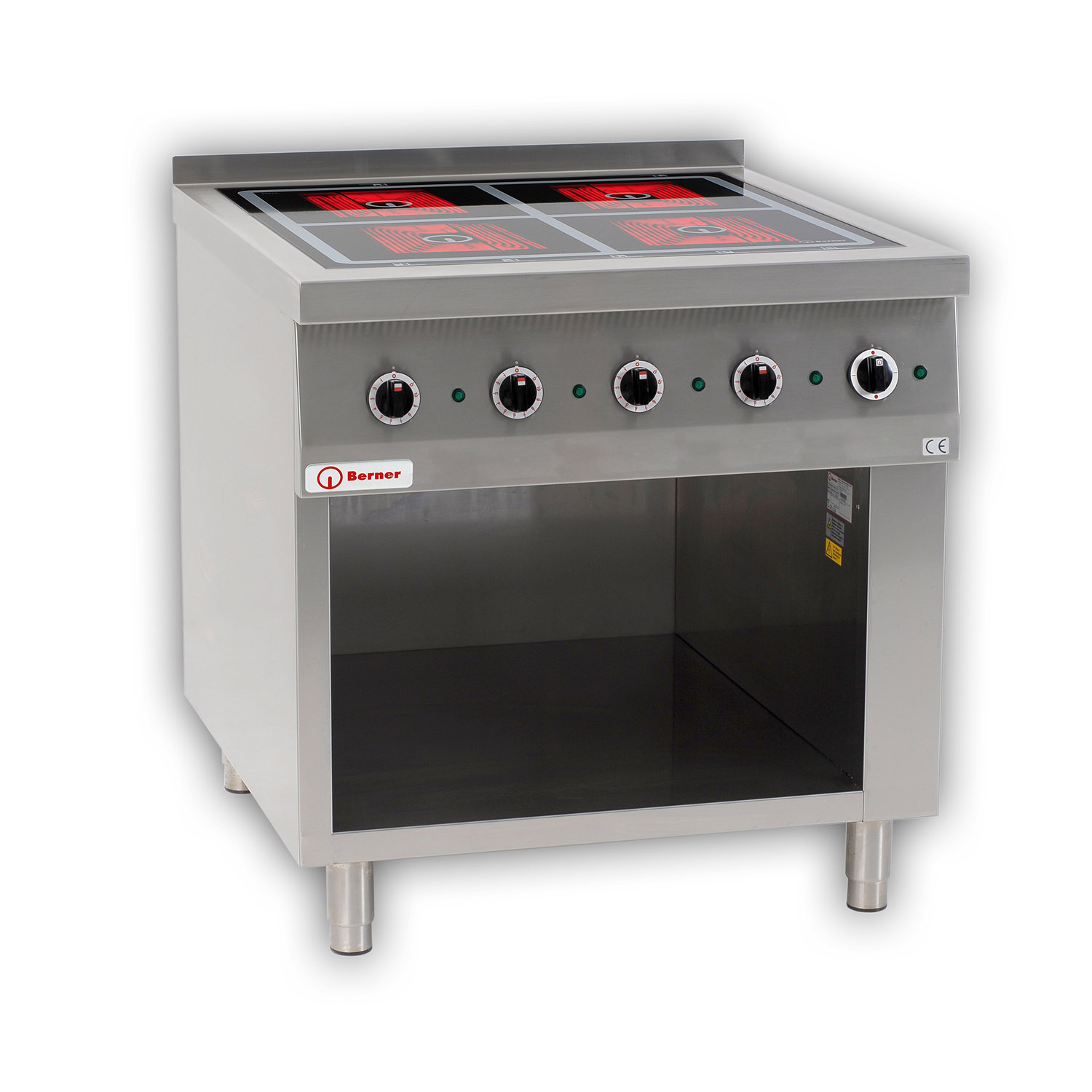 Berner BS4SHQT Elektro-Standherd mit 4 Strahlheizkörpern