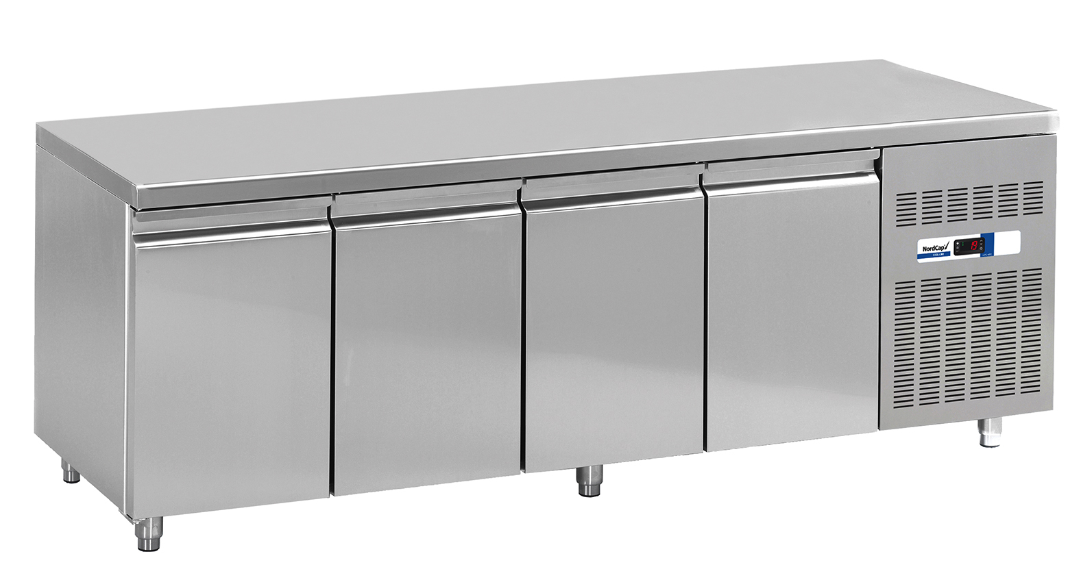 COOL by Nordcap Kühltisch KT-CL 2149 4T mit 4 Türen, Edelstahl, Umluft