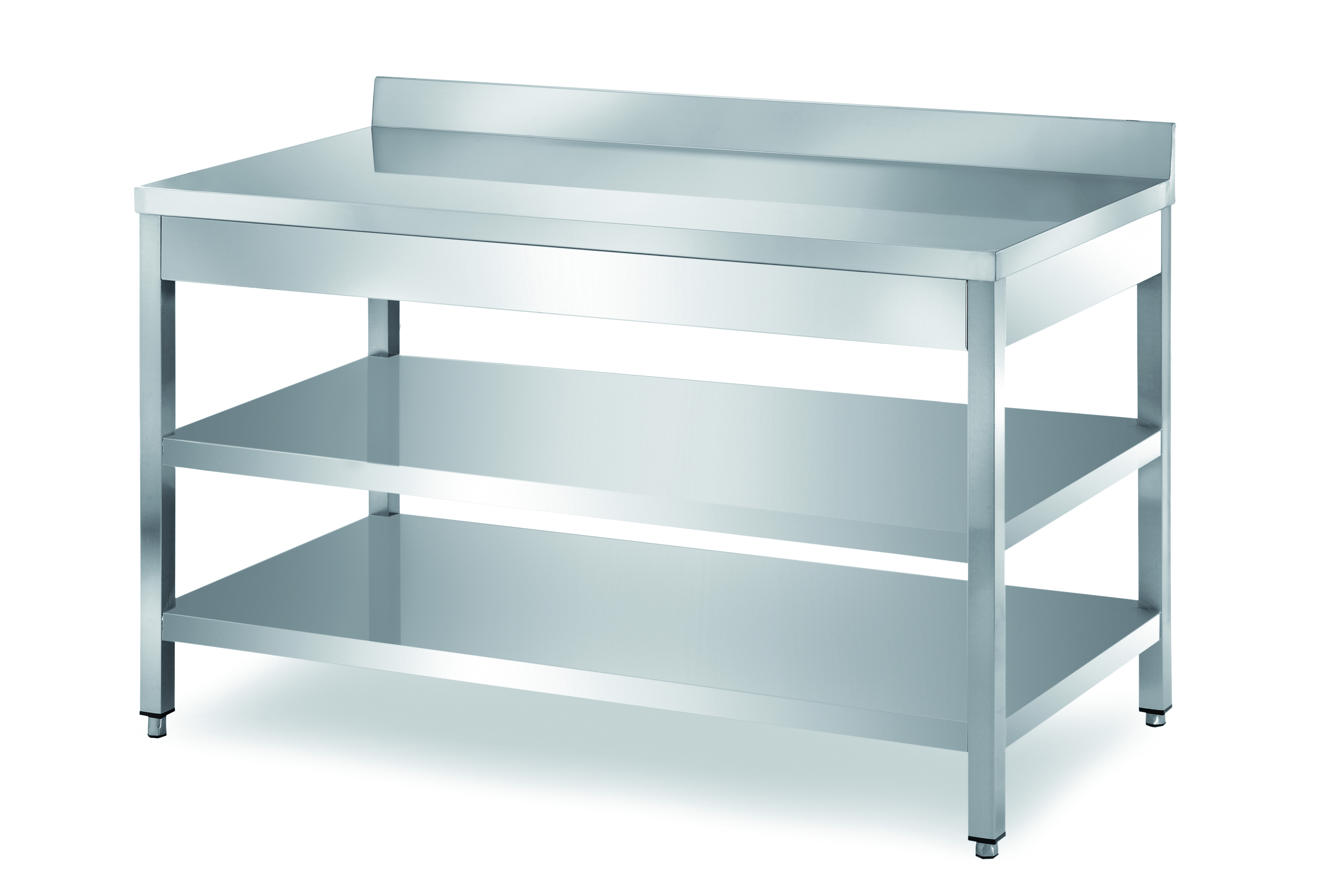GASTROXTREM Arbeitstisch mit Grund- und Zwischenboden - verschweißt - viele Ausführungen