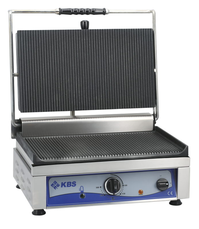 KBS Kontaktgrill Grillfläche 45x27 cm oben & unten gerillt 1 Heizzone