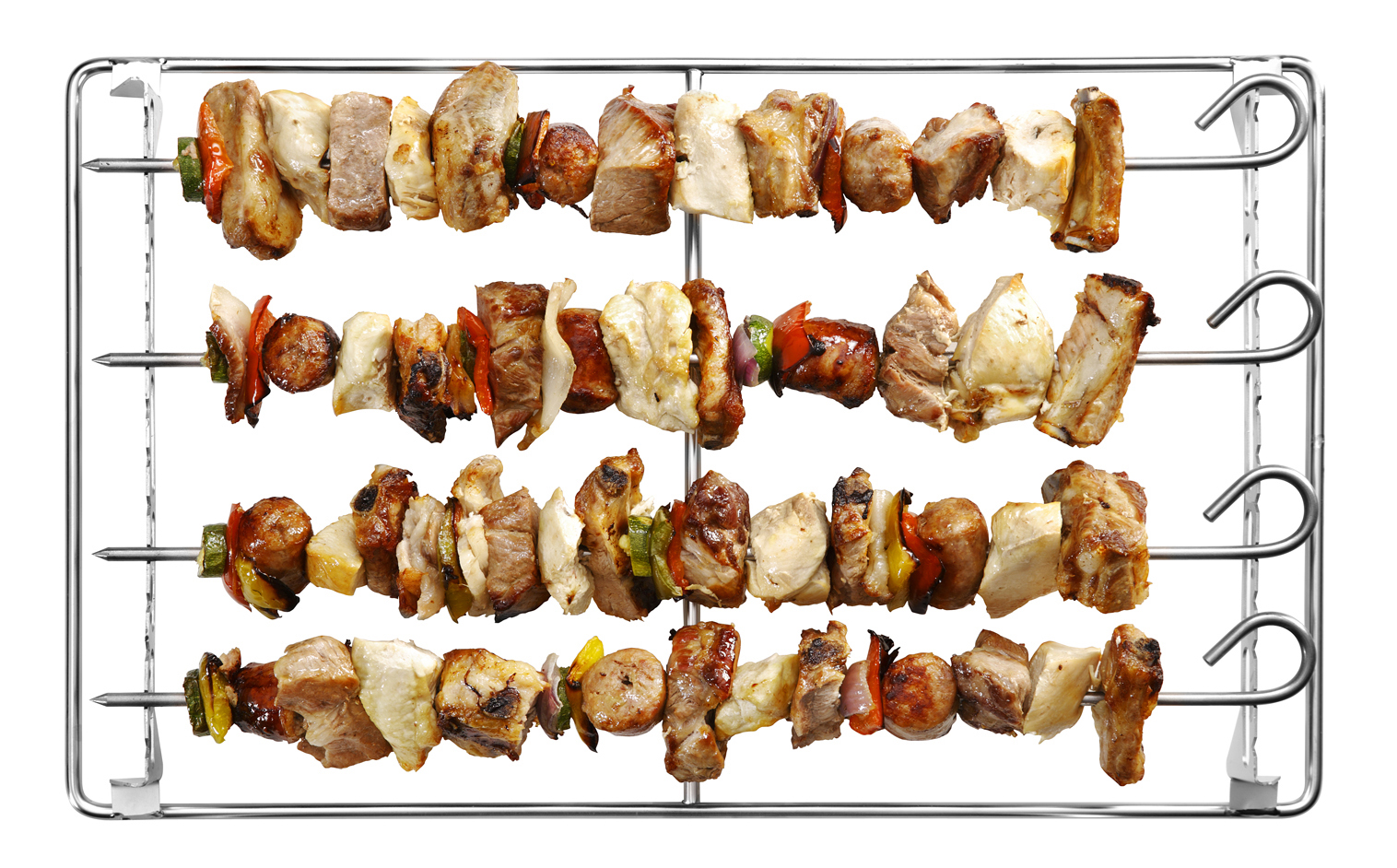 SKEWER GRILL Grillrost Edelstahl 52cm Spieslänge 1/1GN 530 x 325 mm