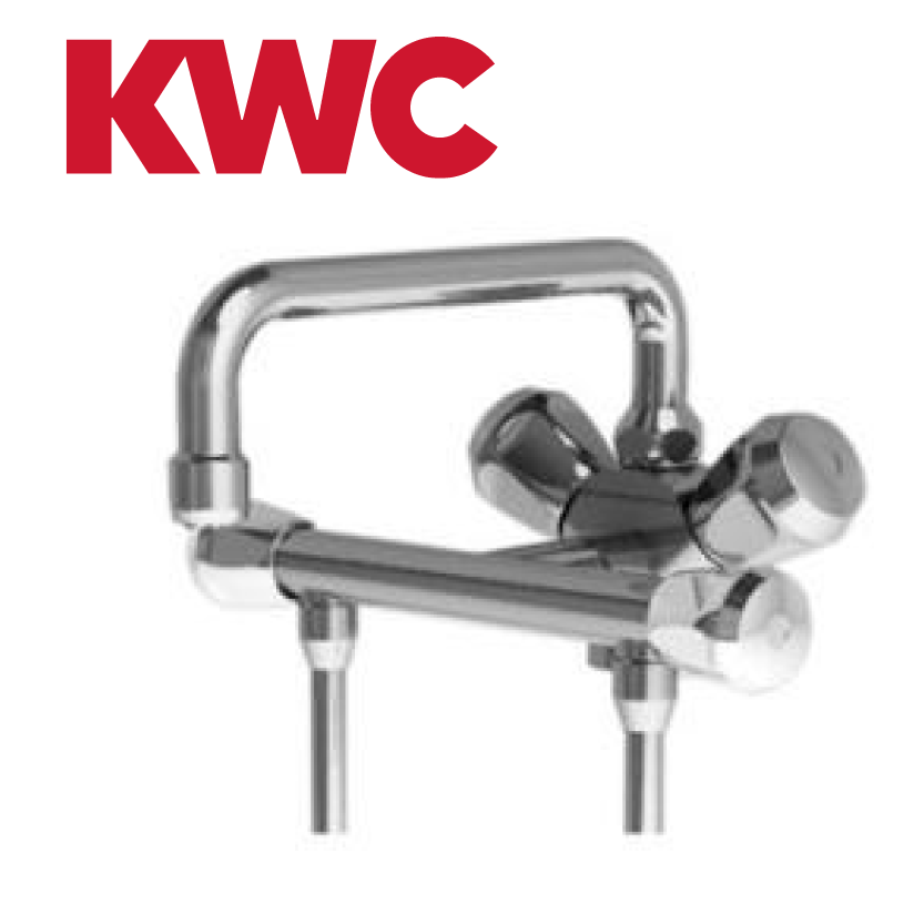 KWC Gastro 100.102 C Thekenarmatur mit Unterspülrohr zweifach - Zweigriffmischer
