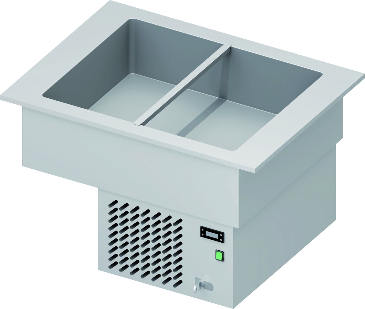 STALGAST Kühlwanne "Drop-In" 2x GN1/1 830x620x210 mm Edelstahlabdeckung