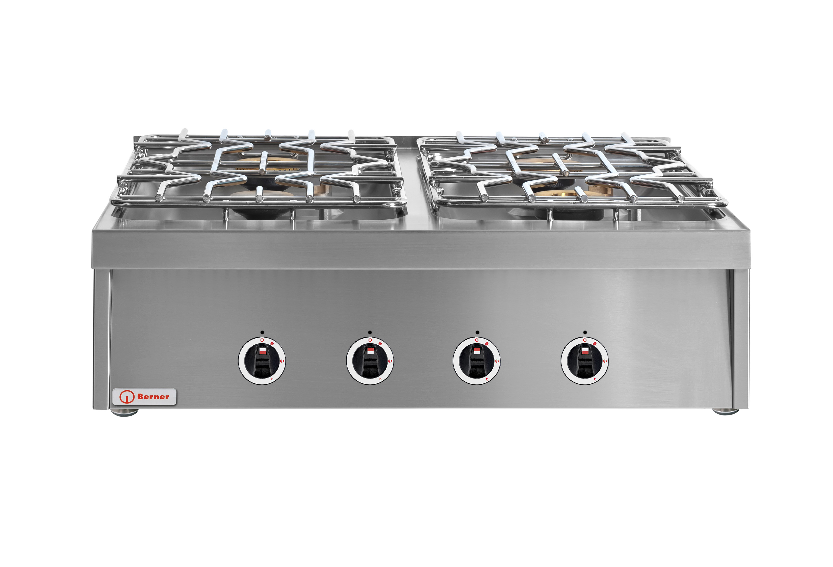 Berner BHG4D70KTD  Auftisch Gasherd 4 Kochstellen Diagonal