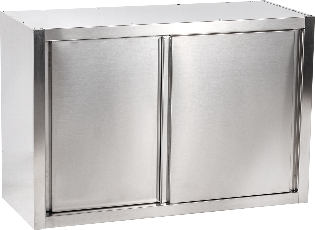 KBS Edelstahl Wandhängeschrank mit Schiebetüren versch. Ausführungen
