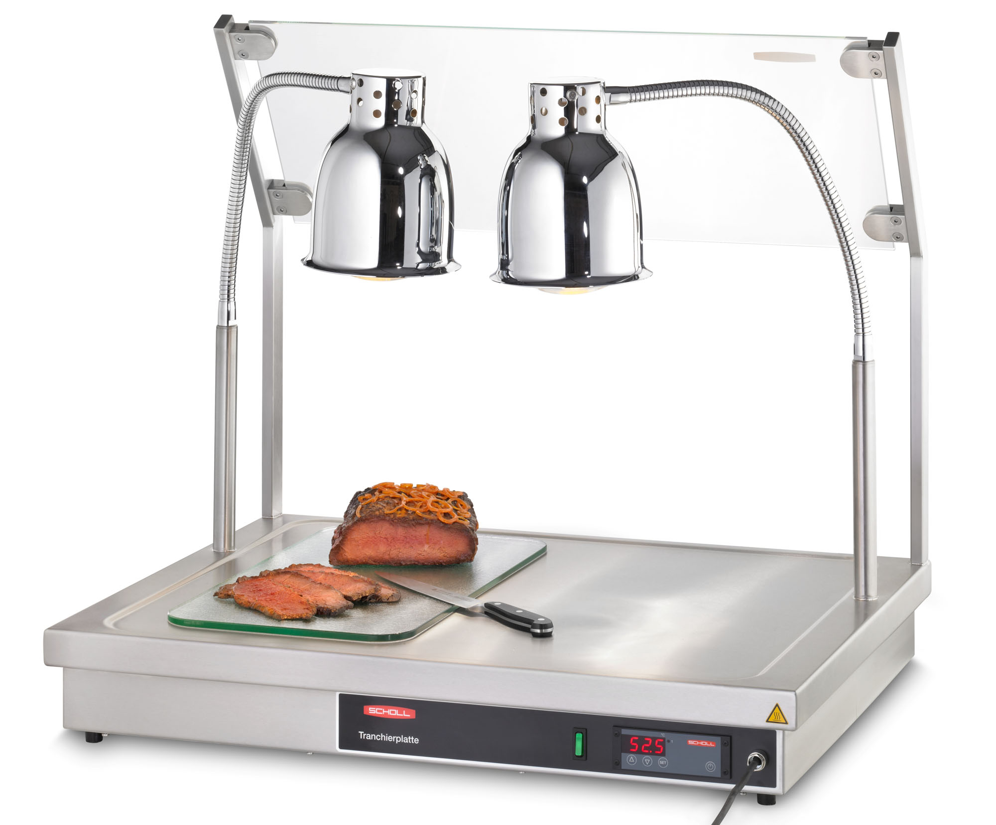 Scholl Tranchierplatte TP 90080 ohne Hustenschutz mit 2 Wärmelampen B3118