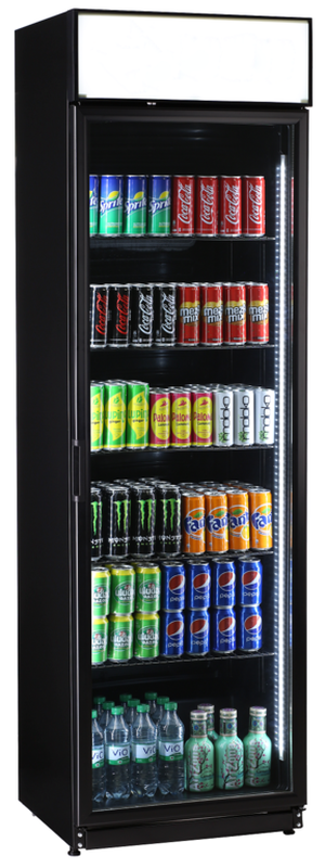 KBS Glastürkühlschrank FLK 365 schwarz