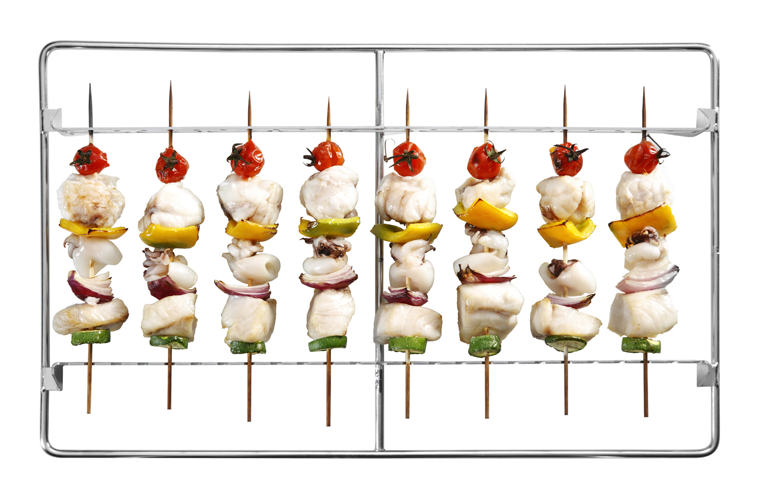 SKEWER GRILL Grillrost Edelstahl 23cm Spieslänge - verschiedene Größen