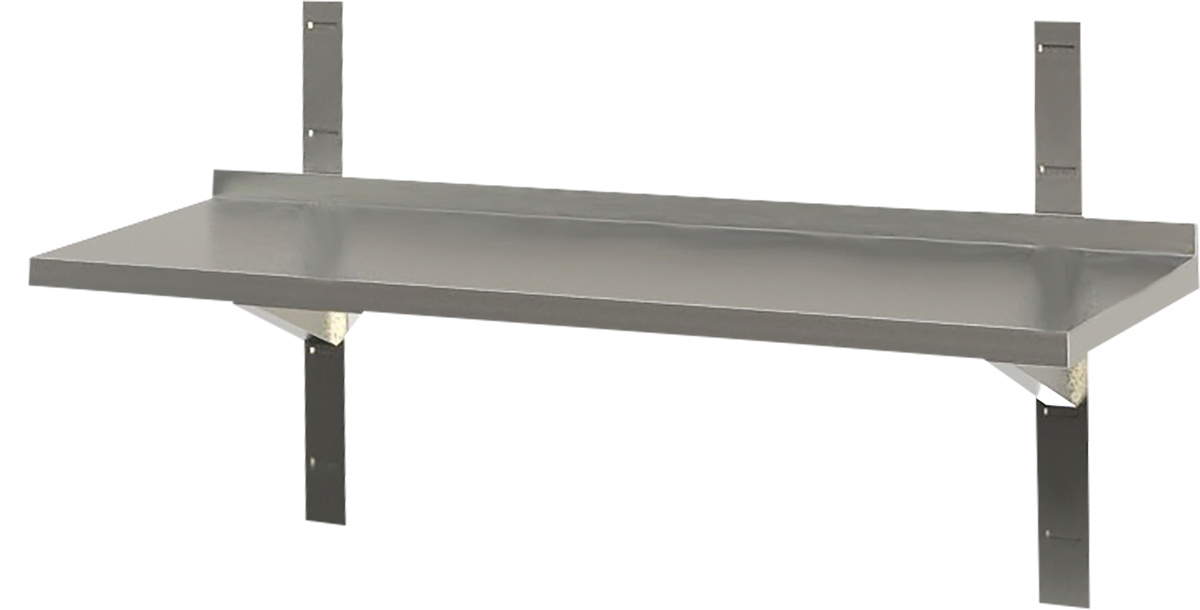 KBS Edelstahl Wandbord 1 Boden mit Aufkantung versch. Ausführungen