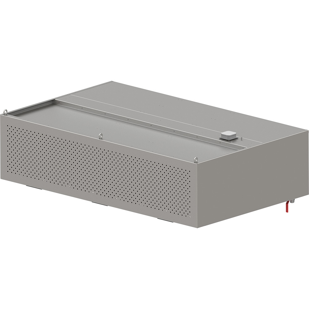 GASTROXTREM Edelstahl Induktions-Wandhaube mit Kompensation Kastenform Höhe 450mm - versch. Ausführu