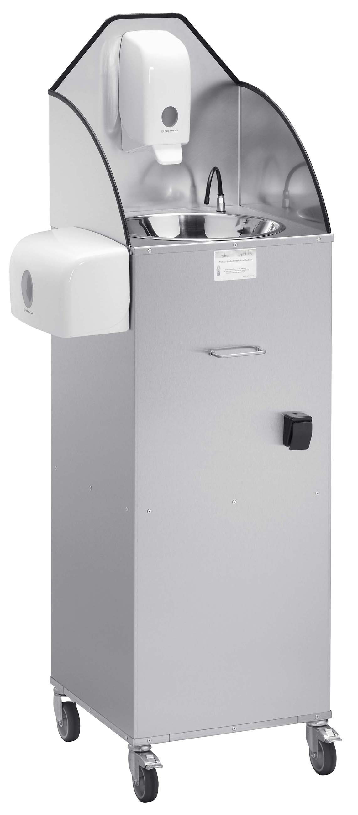 Neumärker Mobiles Handwaschbecken - mit 3-Seitigem-Spritzschutz