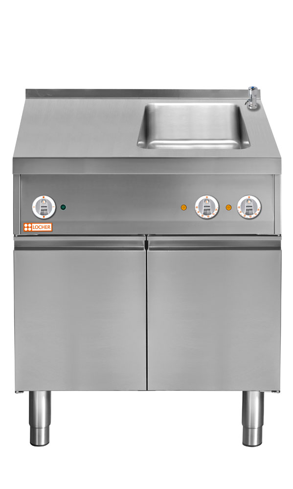 LOCHER 227645 Elektro-Wasserbad GN 1/1 rechts   - mit Teller-Wärmeschrank und Festanschluss