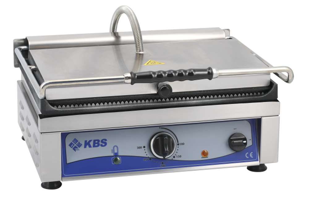 KBS Kontaktgrill Grillfläche 36x27 cm oben & unten gerillt 1 Heizzone