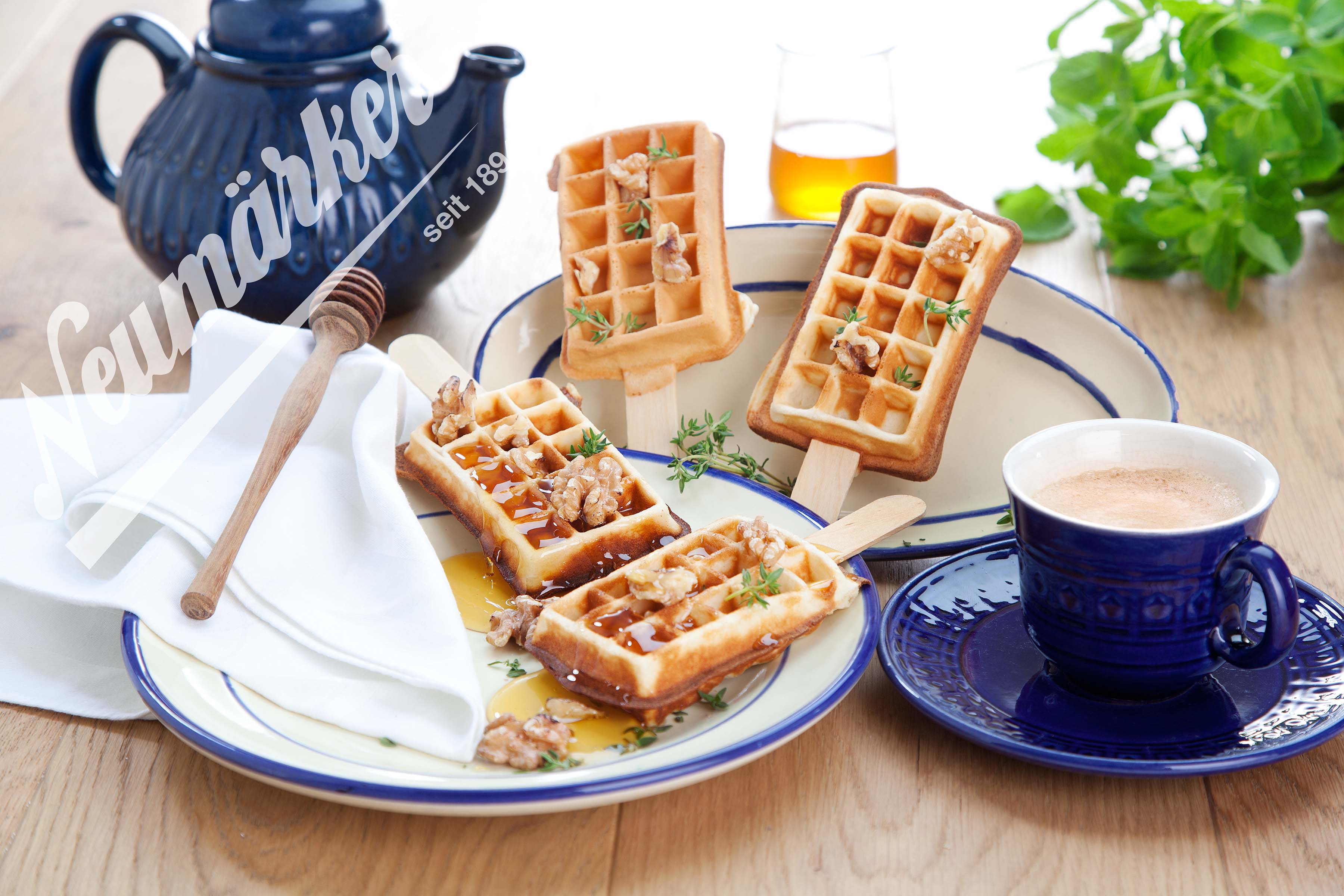 Neumärker Waffeleisen Thermocook® inkl. Rahmwaffel am Stiel Wechselplatten