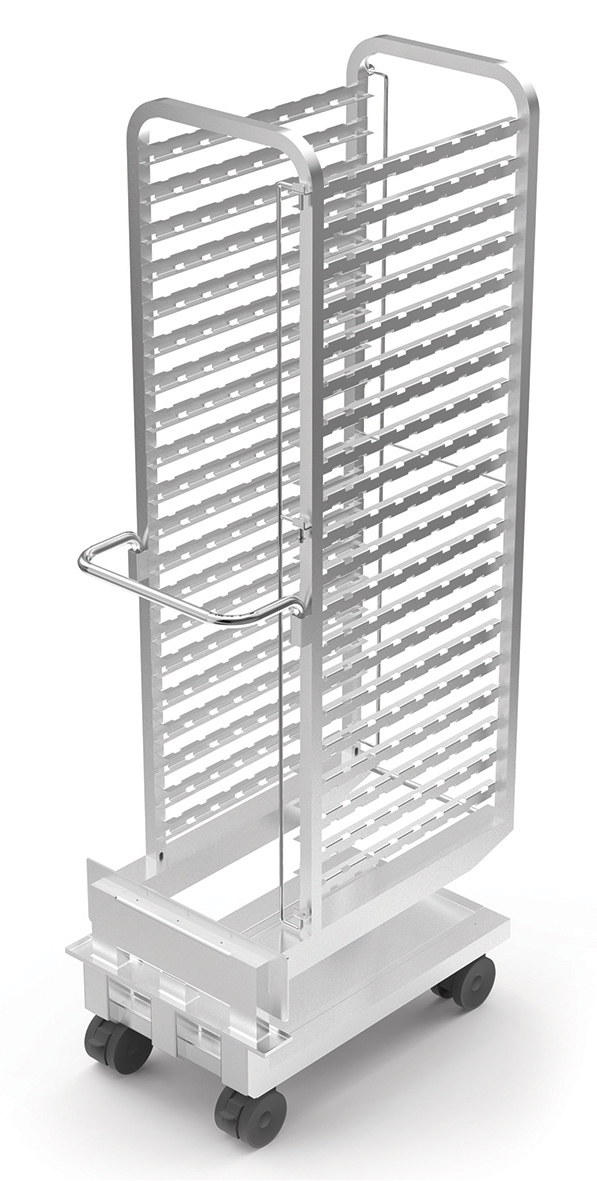 HORDENGESTELLWAGEN MIT FETTAUFFANGWANNE 15 x GN 1/1 - Modell 201