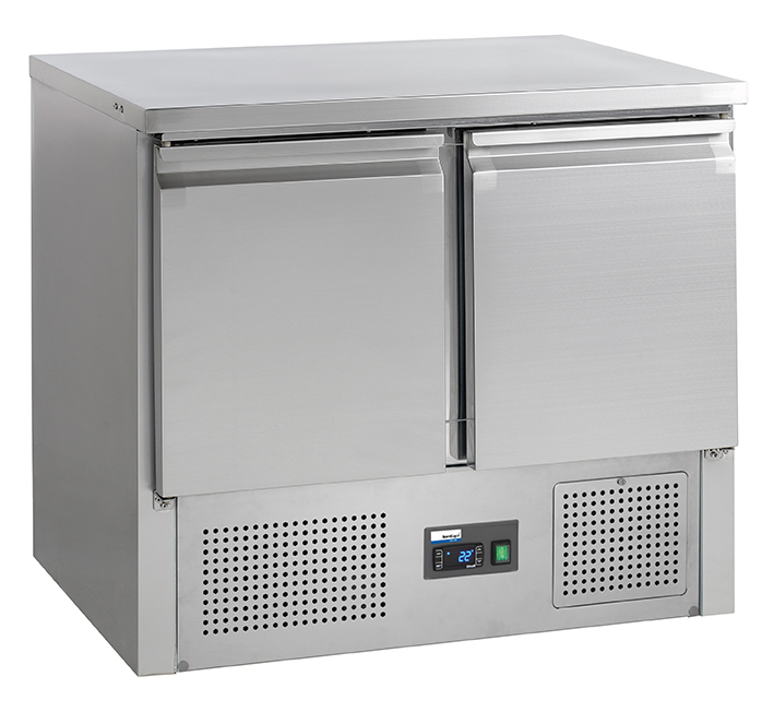 COOL by Nordcap Kühltisch KT-9-2T, 2 Türen, Edelstahl, Umluftkühlung