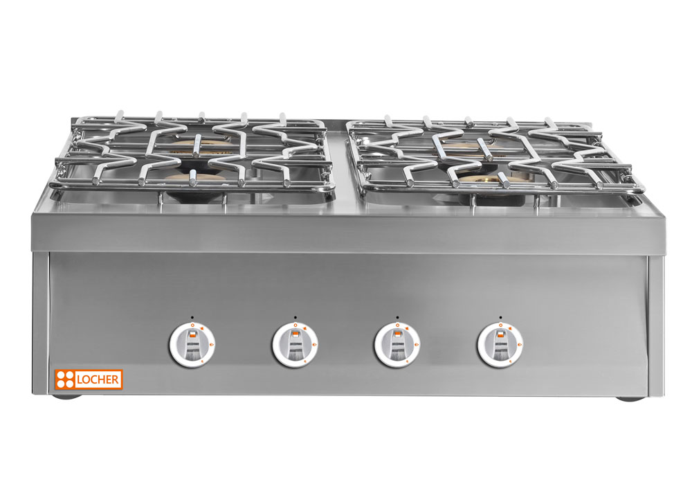 LOCHER 237101 Gasherd, 4 Kochstellen