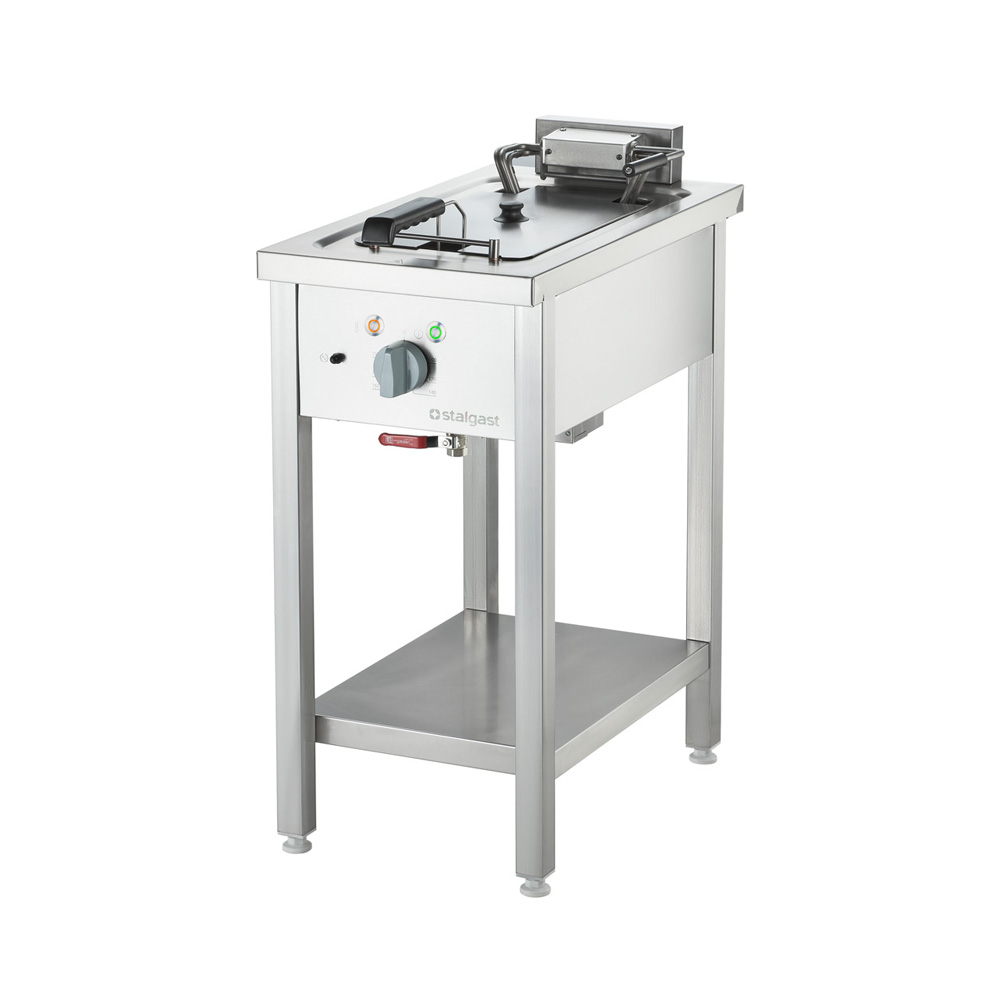 STALGAST Elektro-Fritteuse als Standgerät, Unterbau offen, 400x700x850 mm, 10 L, 9 kW