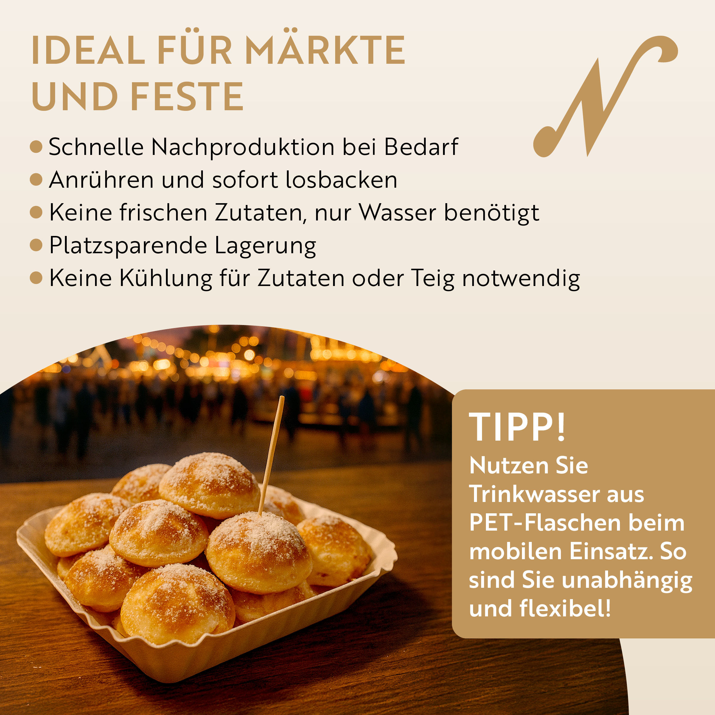 Poffertjes-Ready-Mix - Karton à 10 (10x 1) Neumärker 05-20125