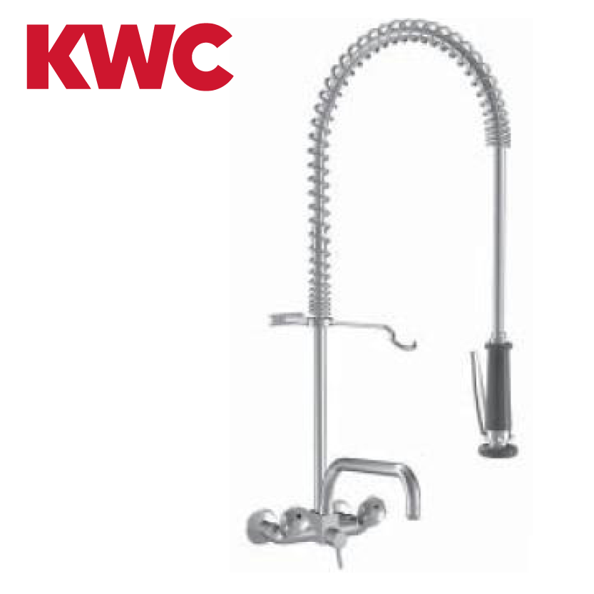 KWC Gastro K.24.42.74.000C78 Wand-Geschirrbrause - Zweihebelmischer mit Schwenkauslauf