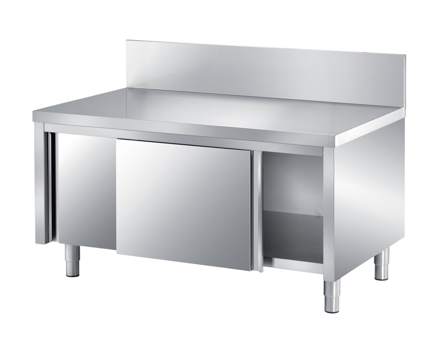 SARO Maschinenschrank AISI430 mit Aufkantung und Schiebetüren versch. Ausführungen