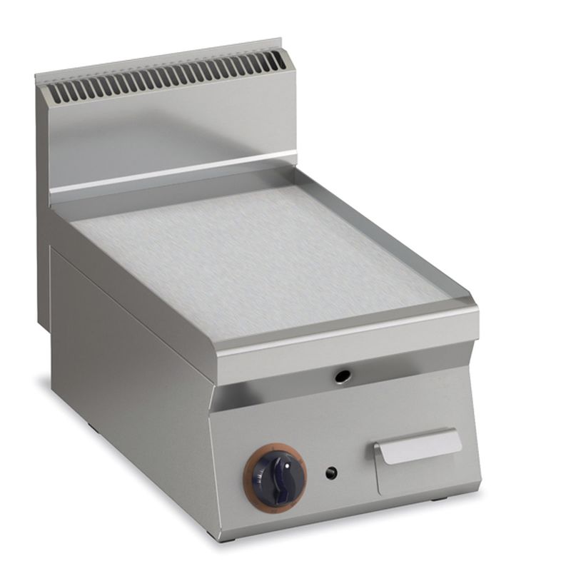 KBS Gas Grillplatte gerillt aus Edelstahl Fläche 396x555mm 1 Heizzone Tischgerät