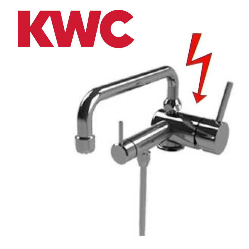 KWC Gastro 205.101 C Niederdruck-Thekenarmatur mit Unterspülrohr einfach - Einhebelmischer