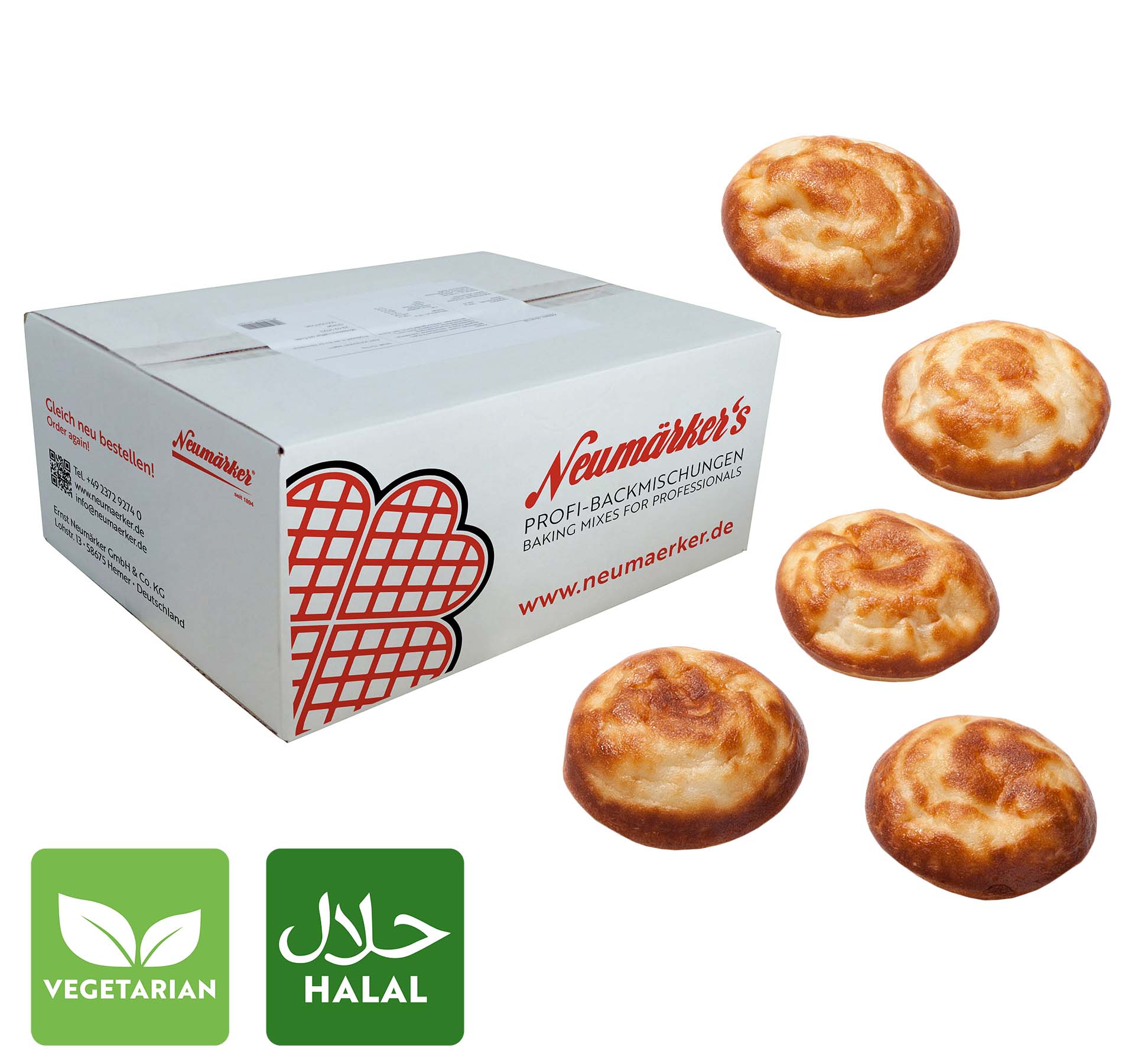 Poffertjes-Ready-Mix - Karton à 10 (10x 1) Neumärker 05-20125