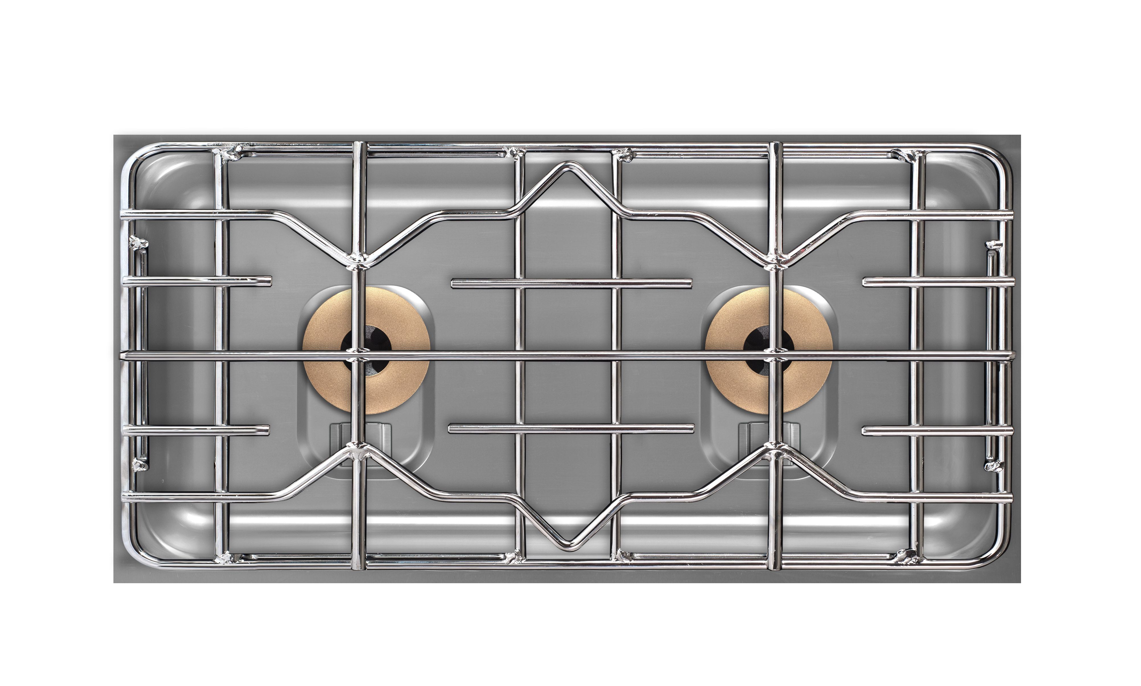 Berner BEG2P85Q 2-Platten Gaskochfeld quer mit 15000 Watt für gastronomische Profiküchen