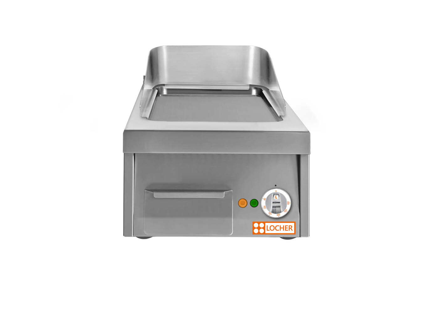 LOCHER Bratplatte 400 Stahl glatt 216431 by BERNER vergleichbar BGAH 40