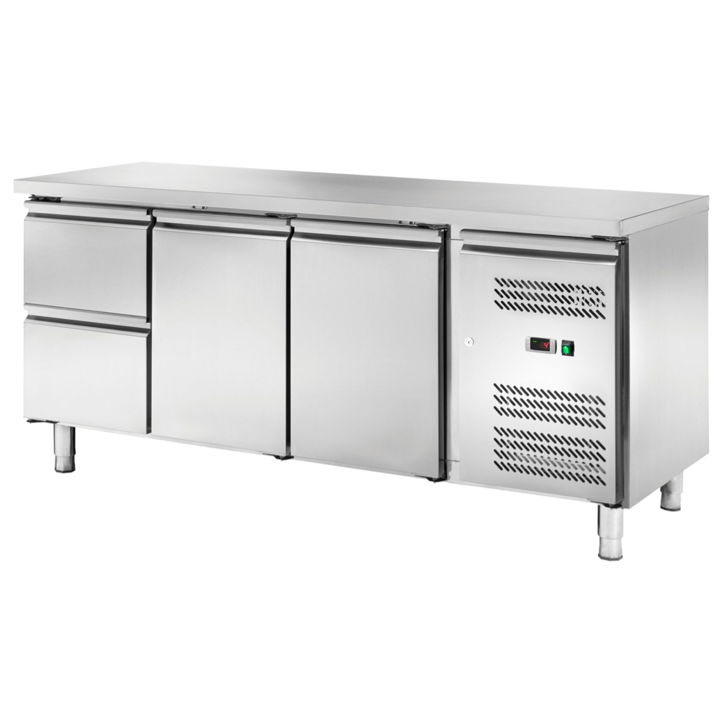 PROFIKOCHER 522865 Kühltisch GN1/1 mit 2 Türen und 2 Schubladen