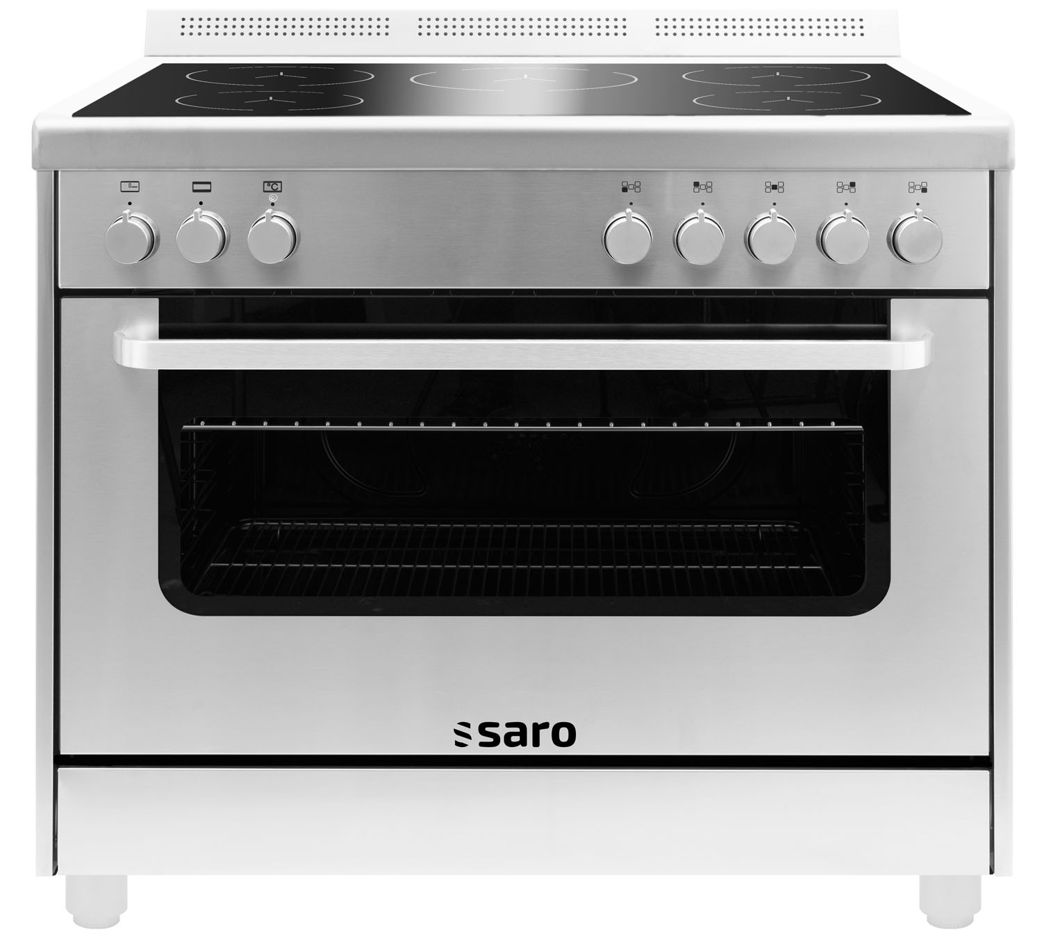 SARO Induktionsherd +Elektrobackofen TS95IND61X silber