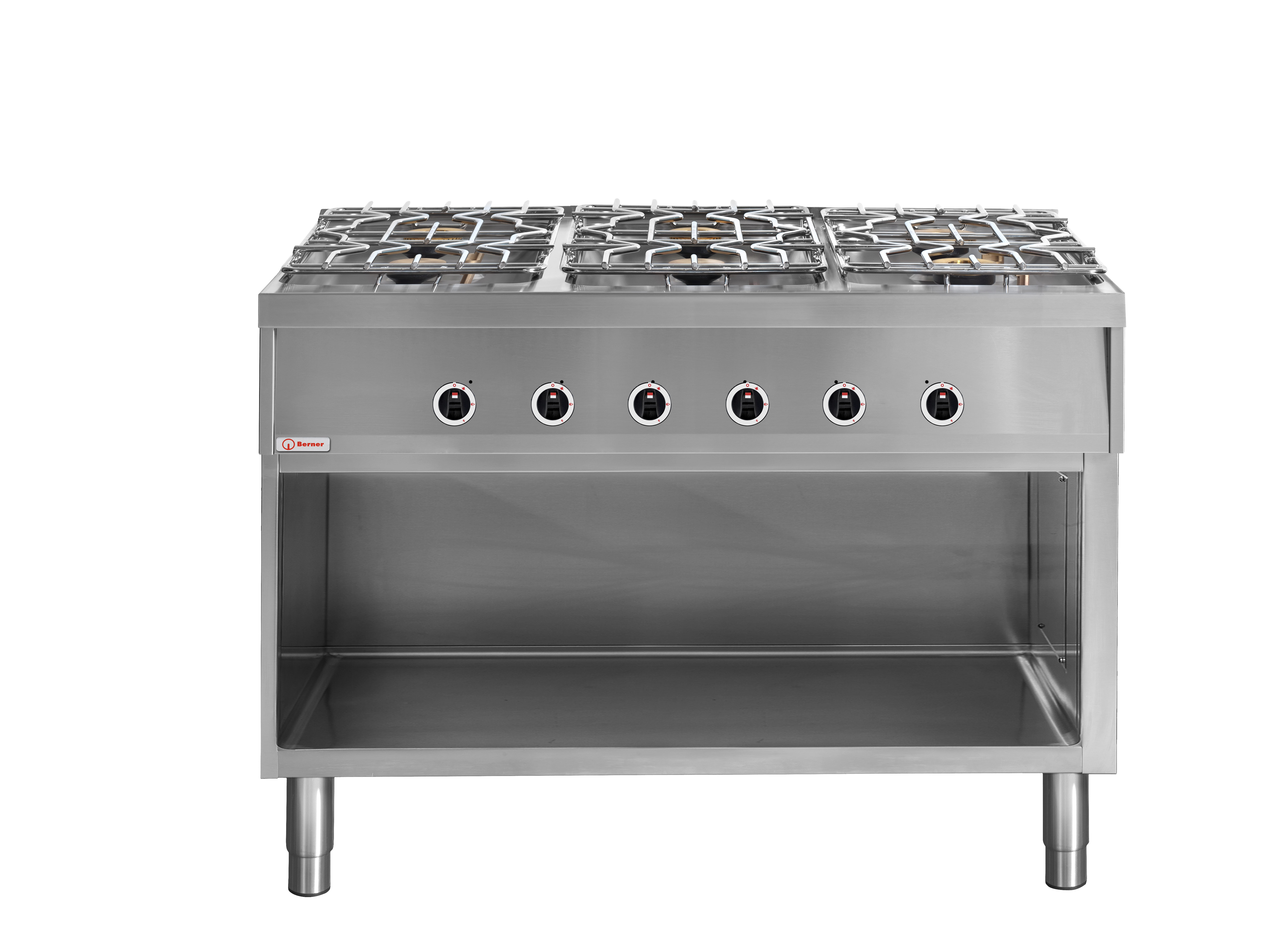 Berner Gasherd BHG6D70 mit 6 Kochstellen 27.000 Watt