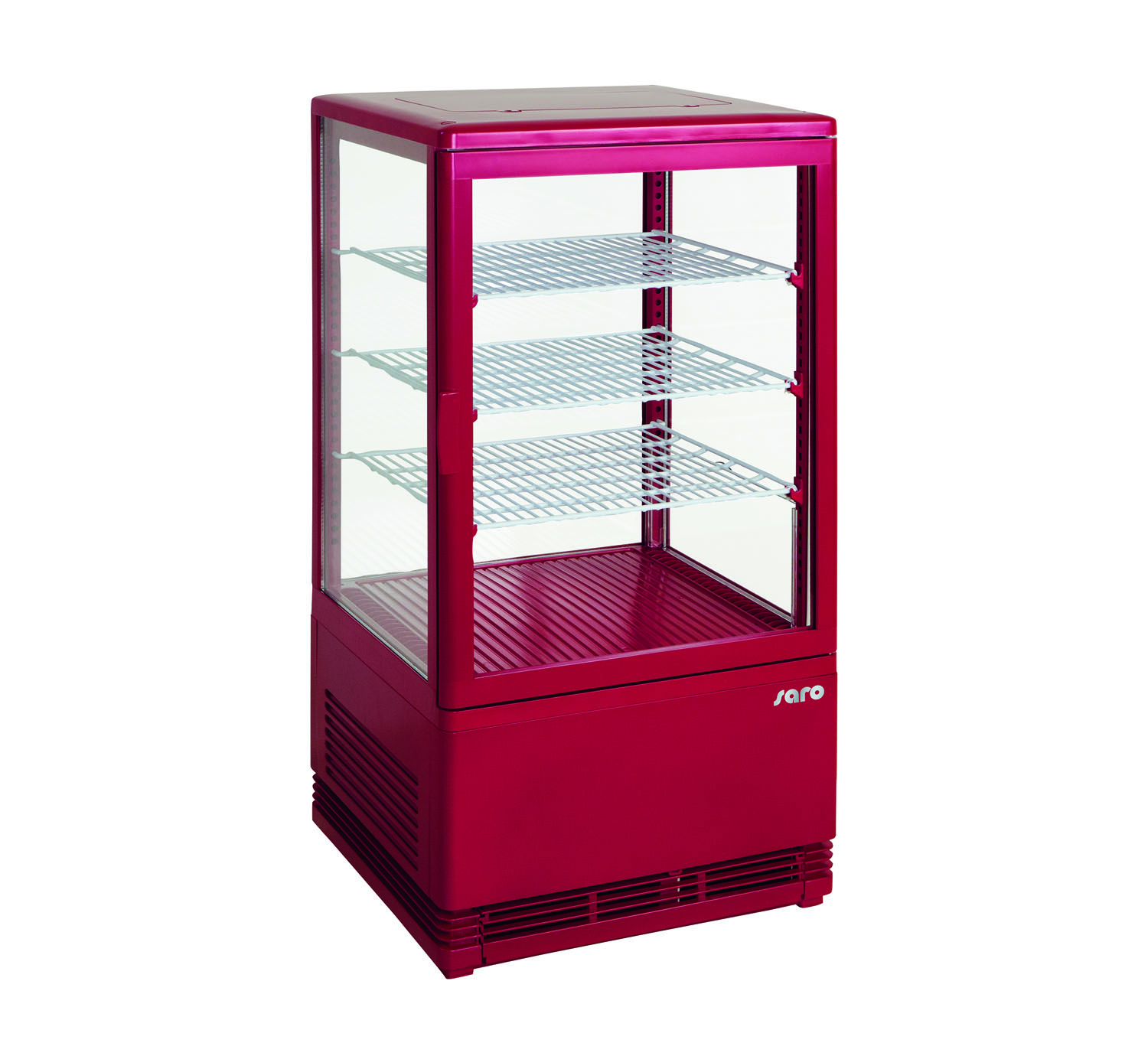 SARO Mini-Umluftkühlvitrine SC 70 rot
