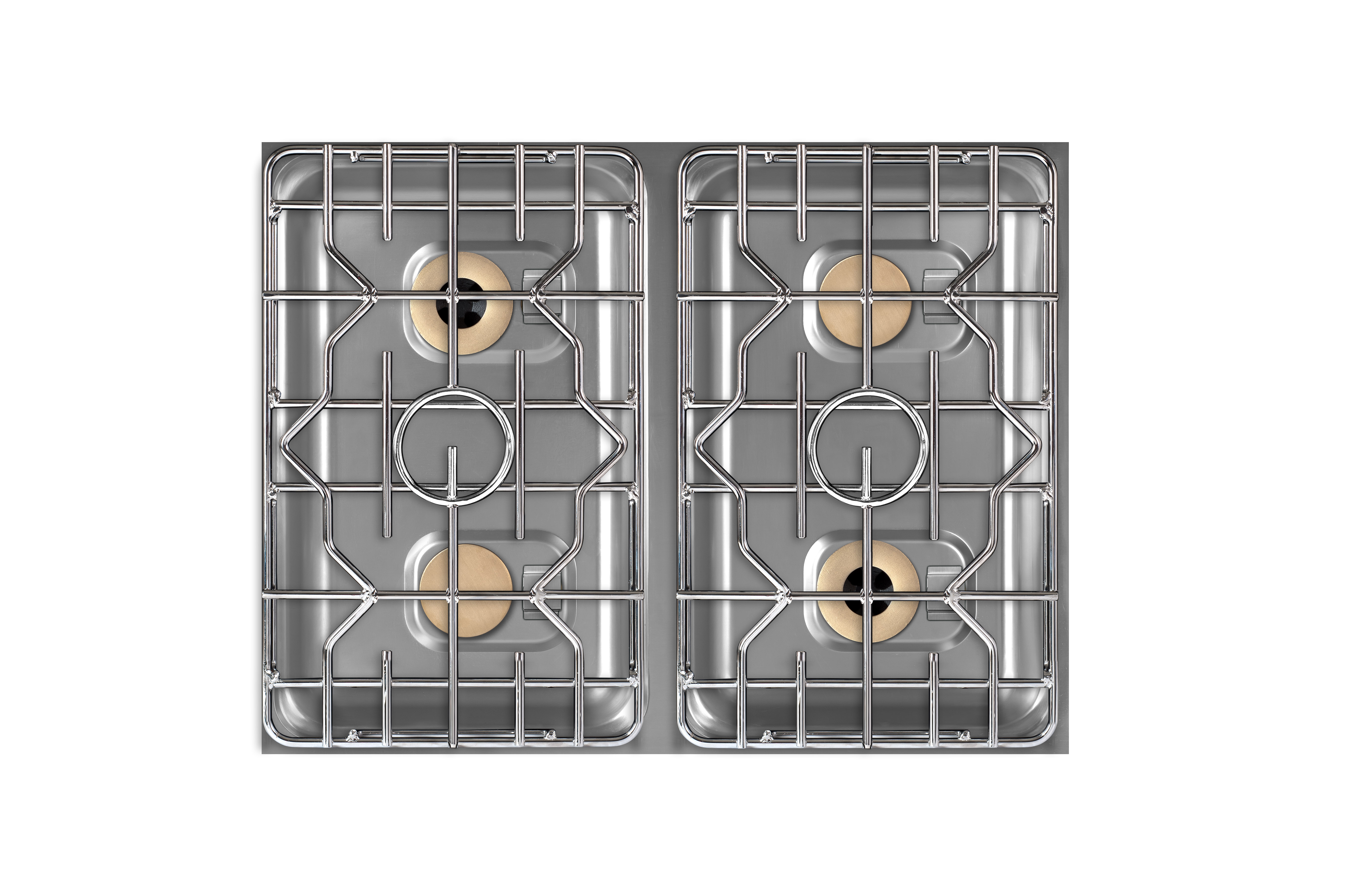 Berner BEG4D70BB beidseitig bedienbares 4-flammiges Gastronomie-Einbaugasfeld