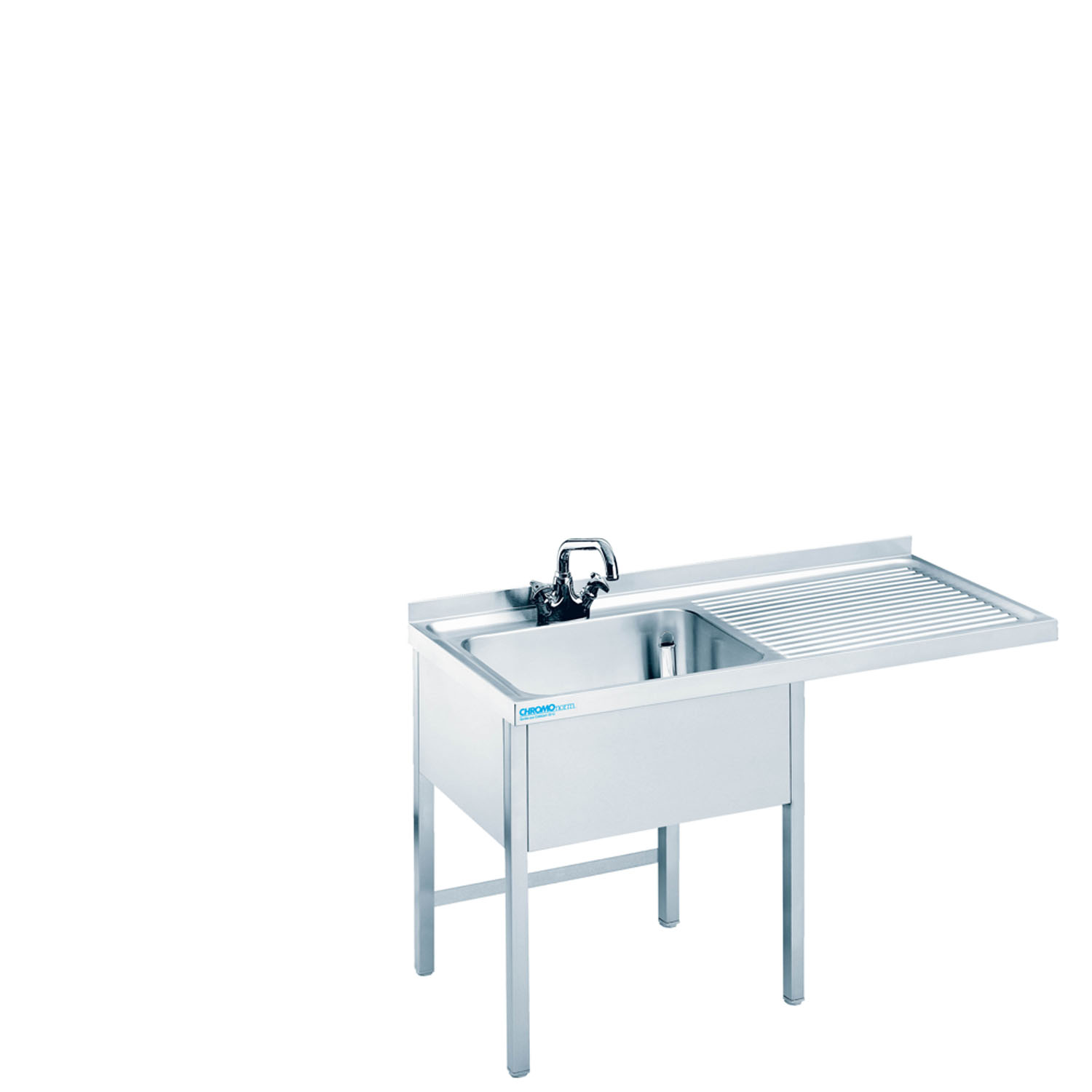 CHROMOnorm Edelstahl Spülcenter mit 1 Becken offen - verschiedene Ausführungen
