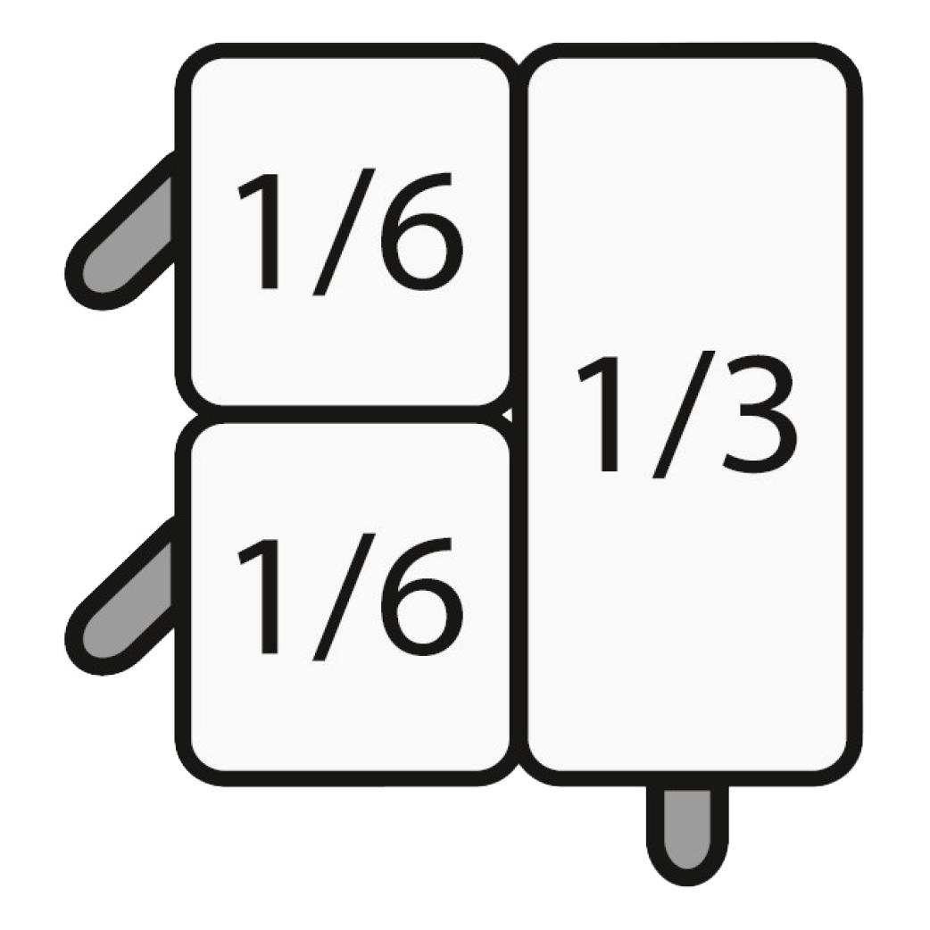 SARO E7/CPCEXB Nudelkorb-Set: 2 x 1/6 GN + 1 x 1/3 GN