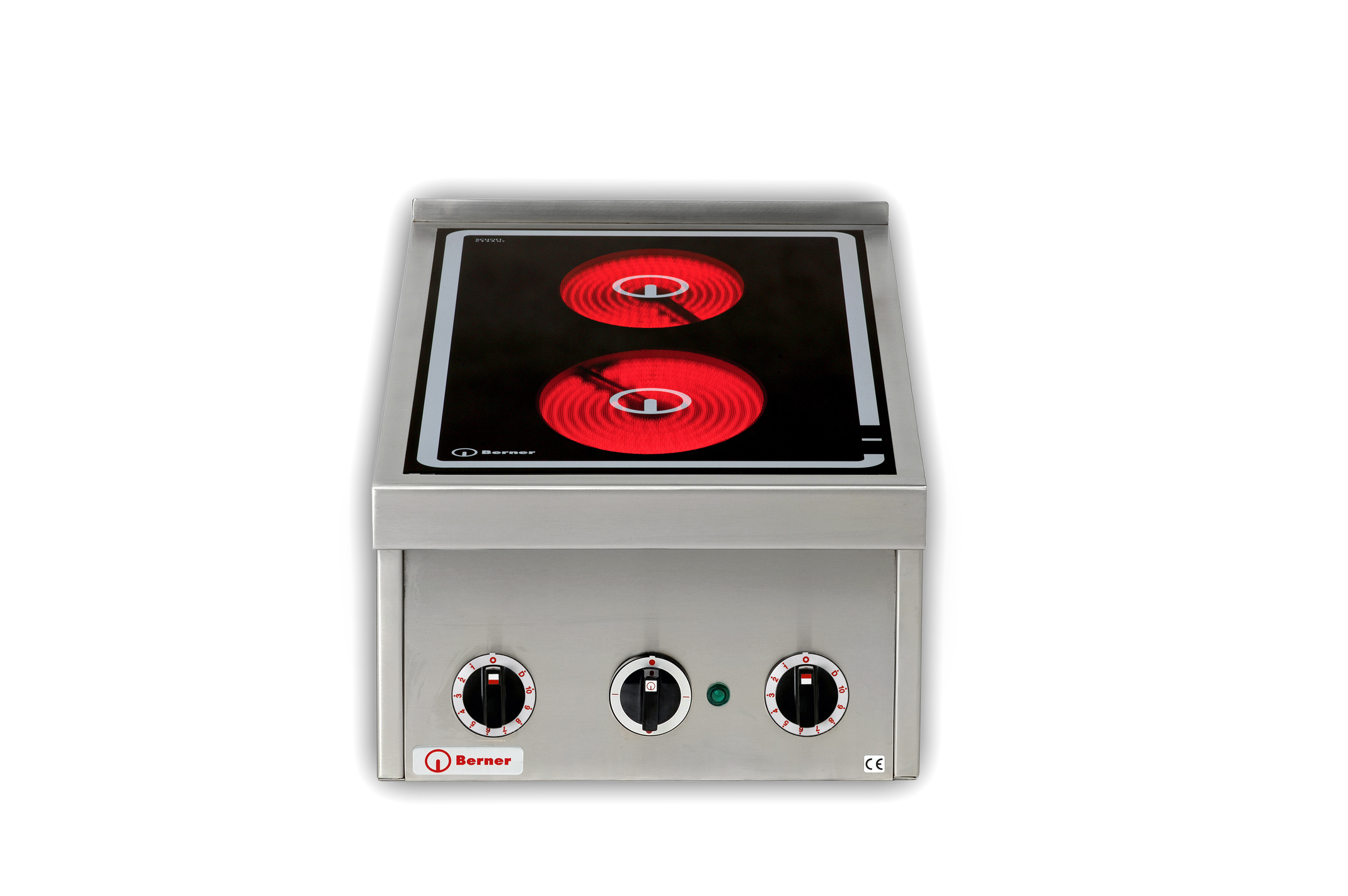 Berner BS2KTDZ Zweikreis-Gastrokochfeld