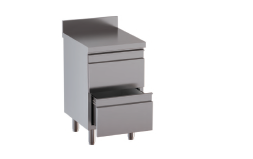 KBS Schubladenschrank 2 Schubladen BxT 50x60cm Aufkantung