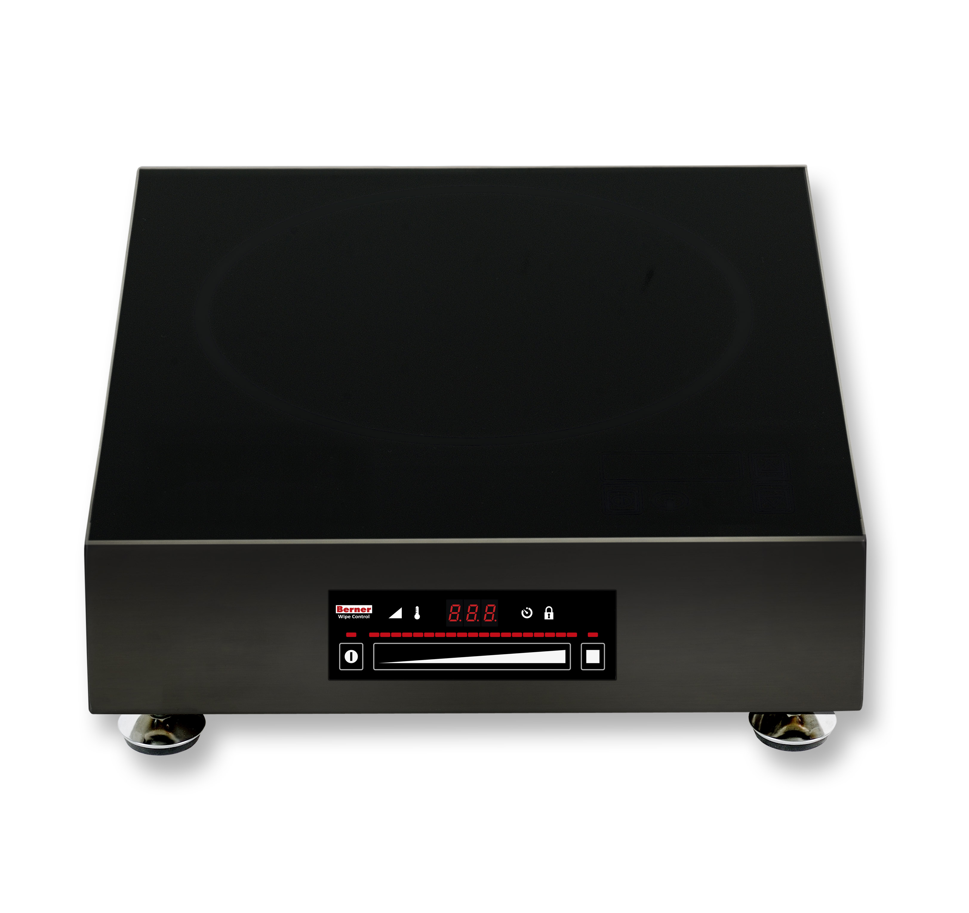 Berner Warmhalteinduktion BI1FWS schwarz bis 100 Grad mit 2 Zonen