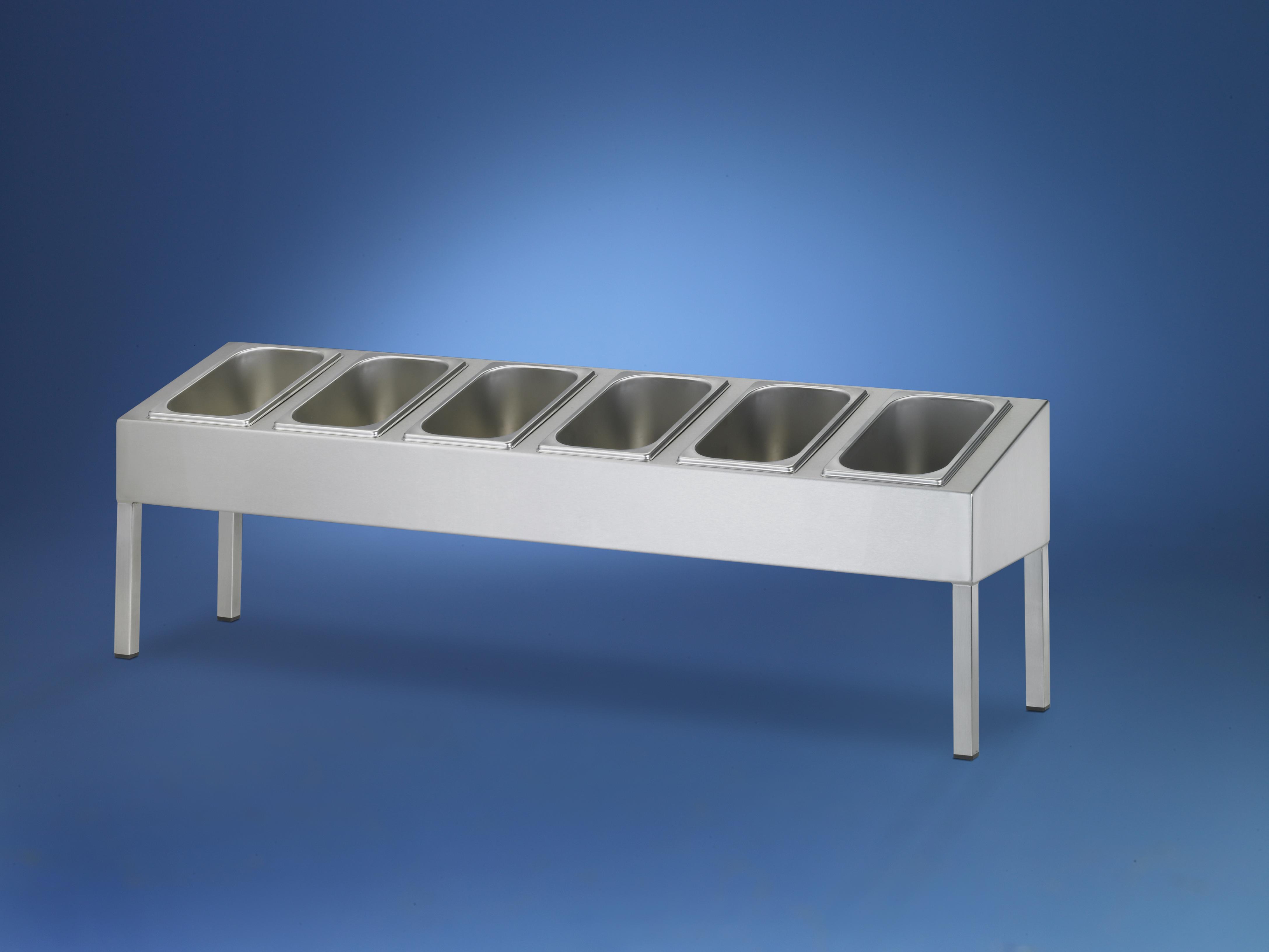 Aufsatzbord inkl. 6 GN 1/6 Behälter