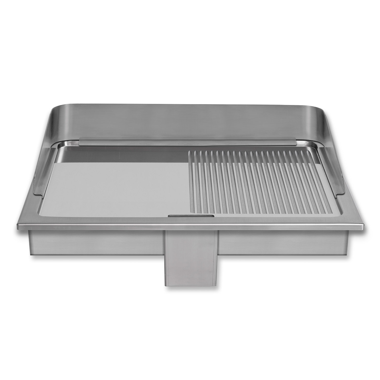 Berner BGEH140C Einbau-Bratplatte hartverchromt 1/2 gerillt